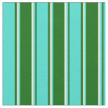 [ Thumbnail: Dark Green, Turquoise, and Beige Pattern Fabric ]