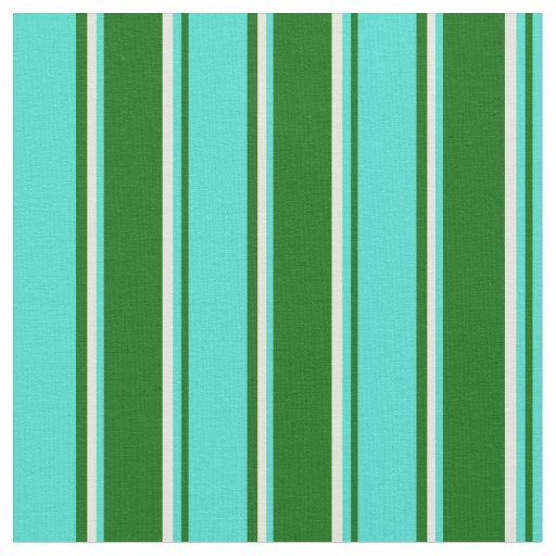 Dark Green, Turquoise, and Beige Pattern Fabric