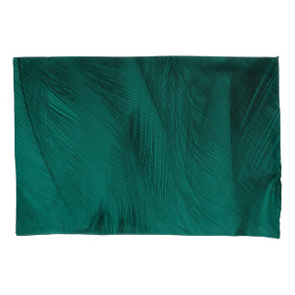 Dark Green Vintage Feather Texture Pillow Case