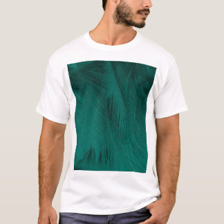 Dark Green Vintage Feather Texture T-Shirt
