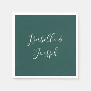 Dark Green Wedding Napkins