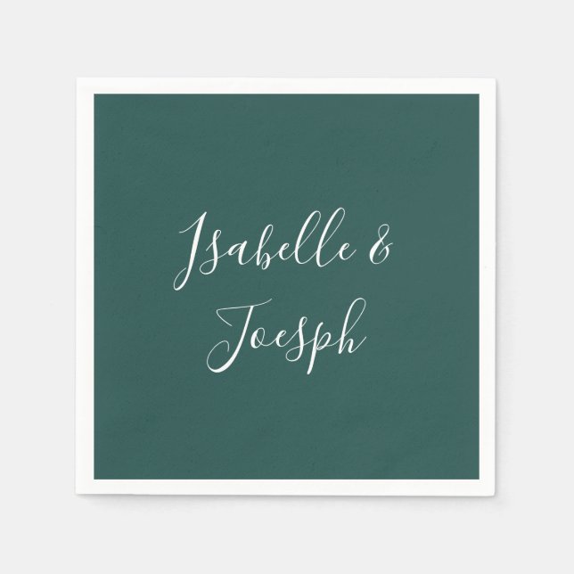 Dark Green | Wedding Napkins (Front)