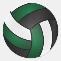Dark Green, White and Black Volleyball