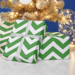 Dark Green & White Chevron Wedding Birthday Wrapping Paper<br><div class="desc">This stylish Dark Green and White Chevron Print graphic design is perfect for any project. The dark green and white color palette gives it a classic look that can be used in a variety of projects. It's perfect for a modern, minimalistic, and sophisticated look that will make your design stand...</div>