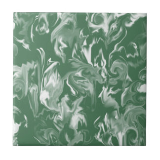 Dark Green & White Mixed Color Tile