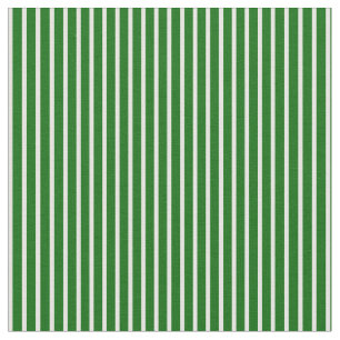Dark Green & White Stripes/Lines Pattern Fabric