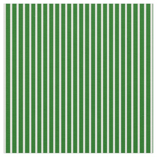 Dark Green & White Stripes/Lines Pattern Fabric