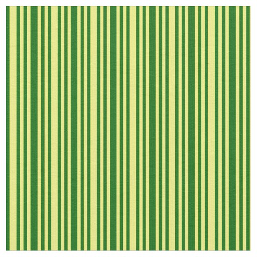 Dark Green & Yellow Lines/Stripes Pattern Fabric