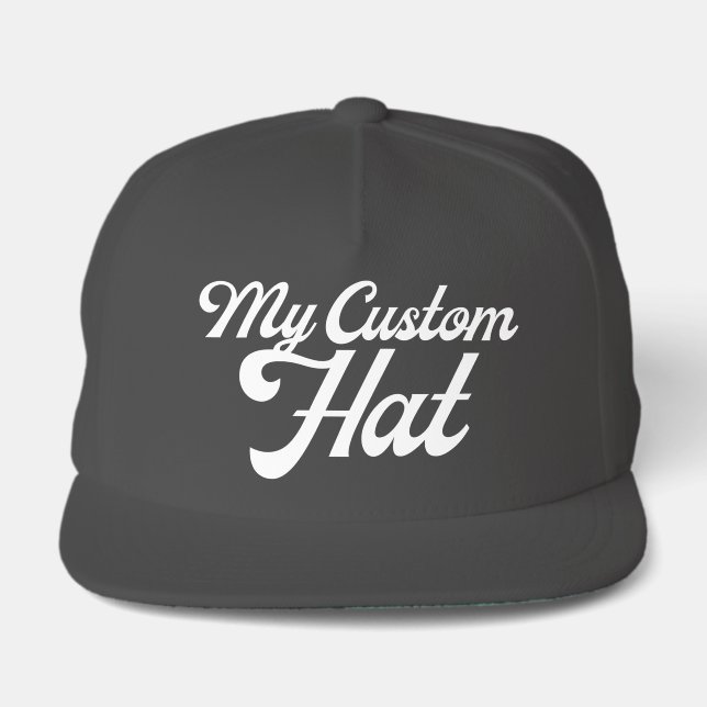 DARK GREY 5 Panel Custom Snapback Cap Blank (Front)