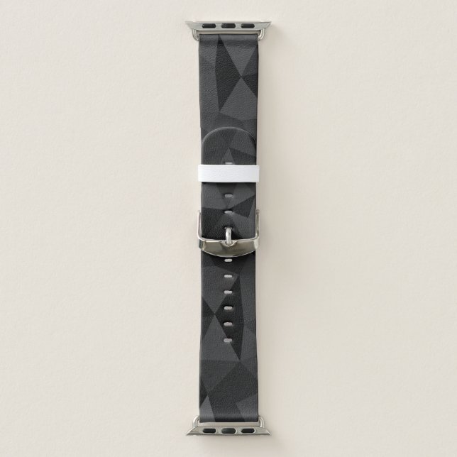 Dark grey and black geometric mesh pattern apple watch band (Band)