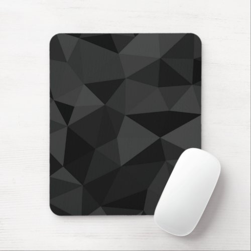 Dark grey and black geometric mesh pattern mouse pad