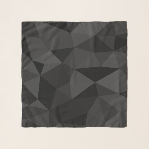 Dark grey and black geometric mesh pattern scarf