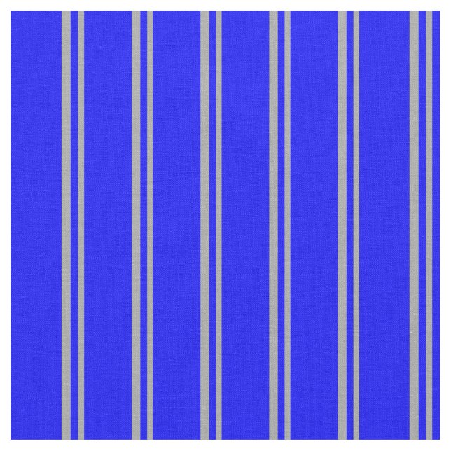 Dark Grey and Blue Stripes Pattern Fabric (Close Up)