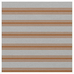 Dark Grey and Brown Colored Striped Pattern Fabric