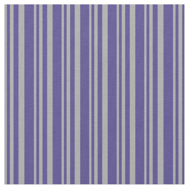 Dark Grey and Dark Slate Blue Stripes Pattern Fabric (Close Up)