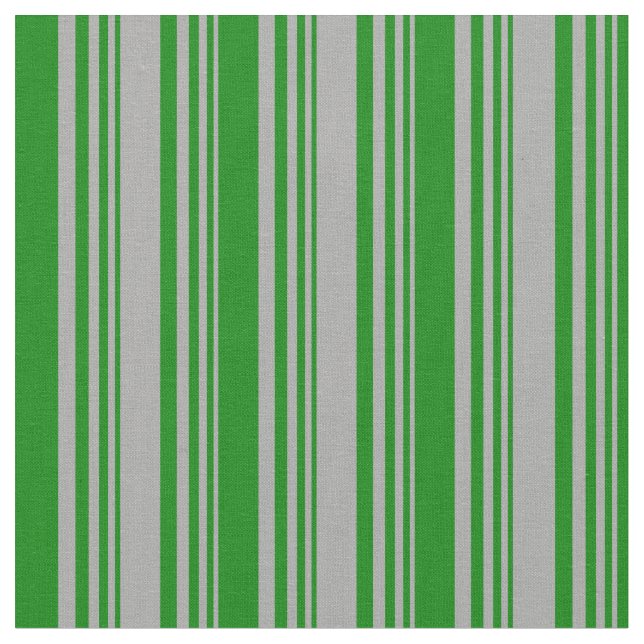 Dark Grey and Green Lines/Stripes Pattern Fabric (Close Up)