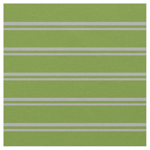 Dark Grey and Green Striped Pattern Fabric
