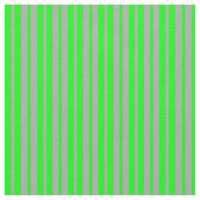 Dark Grey and Lime Striped/Lined Pattern Fabric (Close Up)