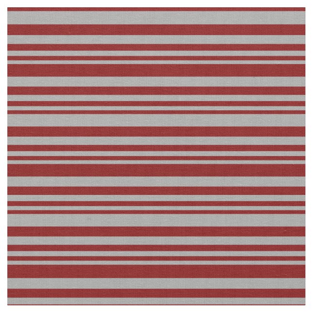 Dark Grey and Maroon Stripes Pattern Fabric (Close Up)