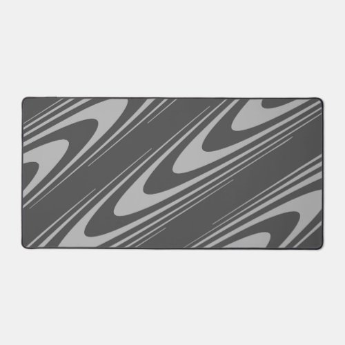 dark grey and white decorative desk mat