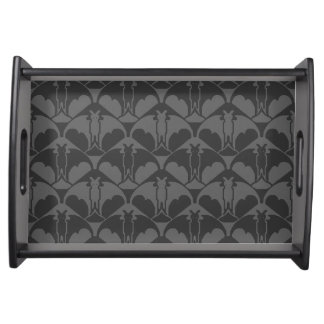 Dark Grey Batty Small Black Serving Tray