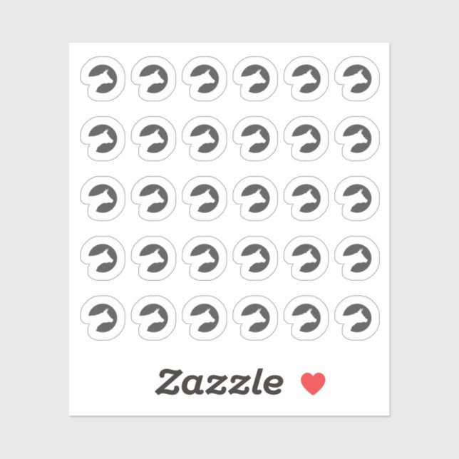 Dark Grey Beef Wedding Place Cards Meal Choice  Sticker (Sheet)