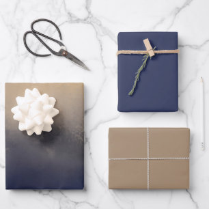 Dark Grey Beige Moody Wrapping Paper Sheets