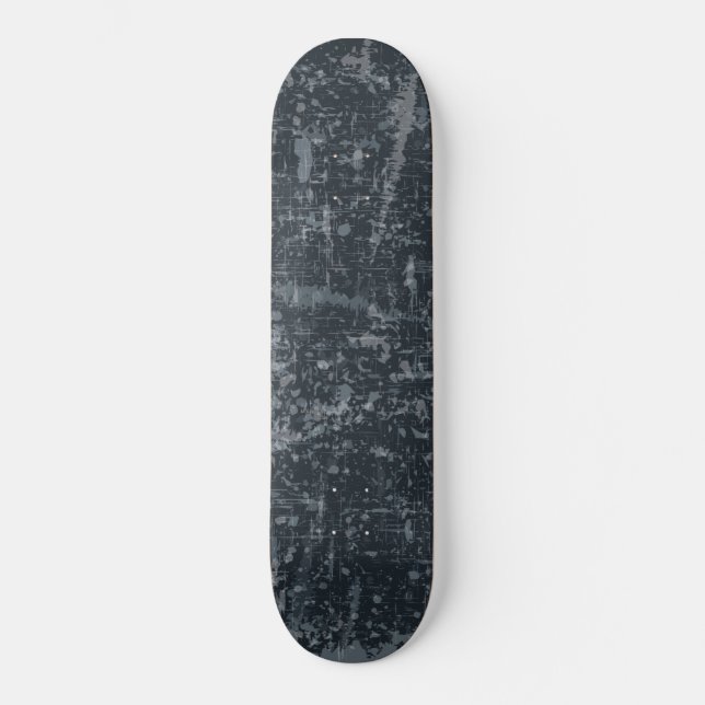 Dark Grey Black Art Lover Abstract Artist Painter Skateboard (Front)