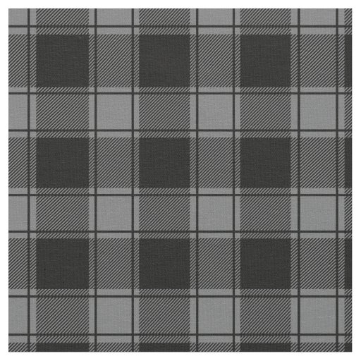 Dark Grey & Black Buffalo Plaid Fabric
