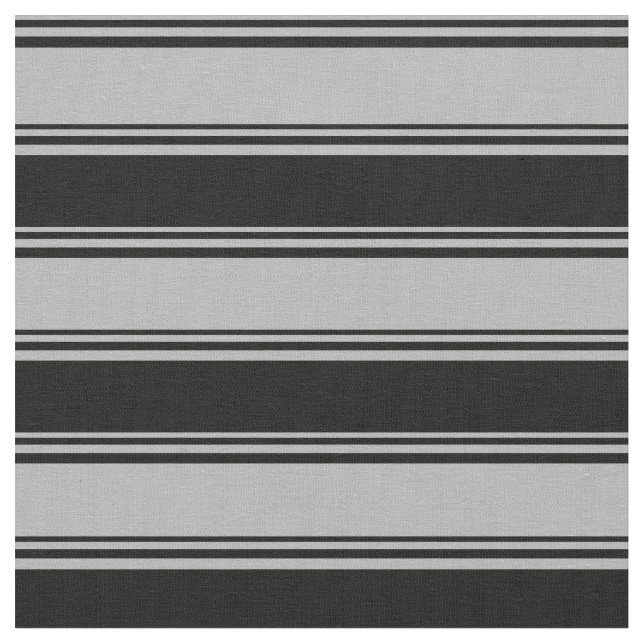 Dark Grey & Black Colored Stripes Pattern Fabric (Close Up)