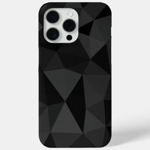 Dark grey black geometric mesh pattern iPhone 15 pro max case