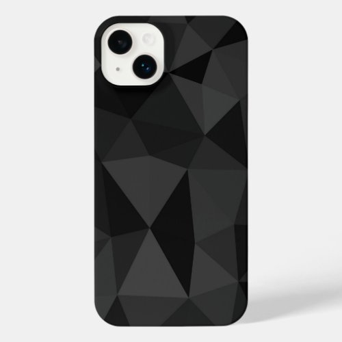 Dark grey black geometric mesh pattern iPhone 14 plus case