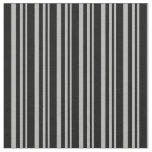 Dark Grey &amp; Black Lines Fabric