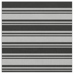[ Thumbnail: Dark Grey & Black Striped Pattern Fabric ]