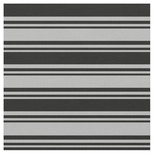 Dark Grey & Black Striped Pattern Fabric