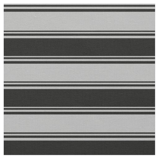 Dark Grey & Black Stripes Pattern Fabric