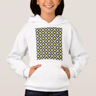 Dark Grey, Black, Yellow Ikat Diamonds by STaylor Hoodie
