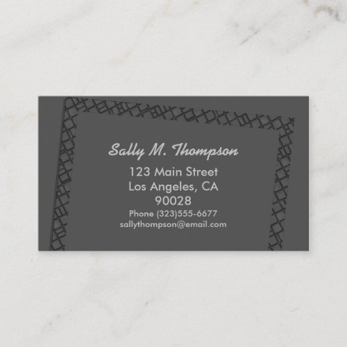 dark grey Border Frame Business Cards