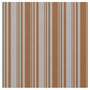 Dark Grey & Brown Colored Lined Pattern Fabric