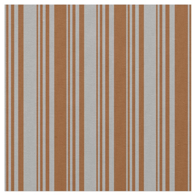 Dark Grey & Brown Colored Lined Pattern Fabric (Close Up)