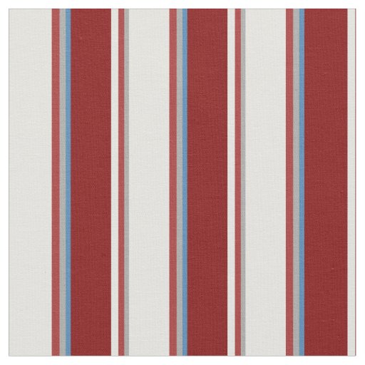 Dark Grey, Brown, Light Cyan, Maroon & Blue Lines Fabric