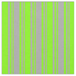 [ Thumbnail: Dark Grey & Chartreuse Lined Pattern Fabric ]