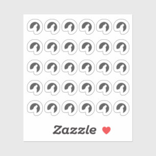 Dark Grey Chicken Wedding Place Cards Meal Choice Sticker