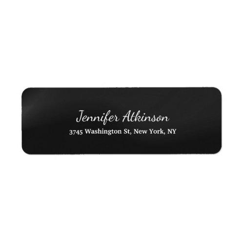 Dark Grey Creative Handwriting Plain Simple Label