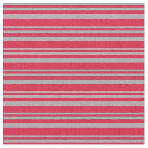 Dark Grey & Crimson Colored Lines/Stripes Pattern Fabric