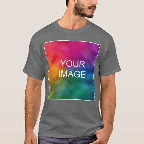 Dark Grey Custom Create Your Own Add Upload Image T_Shirt