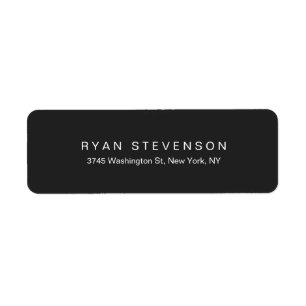 Dark Grey Cute Modern Elegant Professional Label