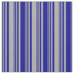 [ Thumbnail: Dark Grey & Dark Blue Colored Stripes Fabric ]
