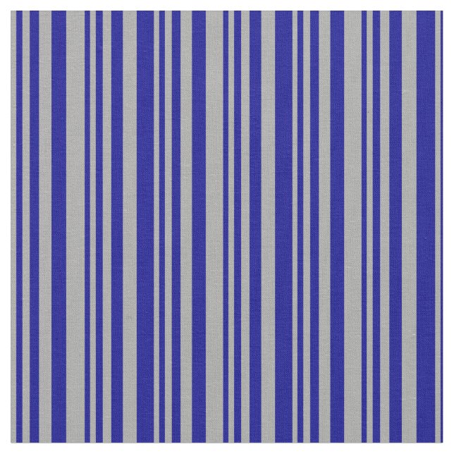 Dark Grey & Dark Blue Colored Stripes Fabric (Close Up)