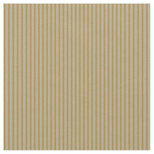 Dark Grey & Dark Goldenrod Colored Stripes Fabric